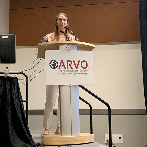 Kirstin VanderWall at ARVO convention