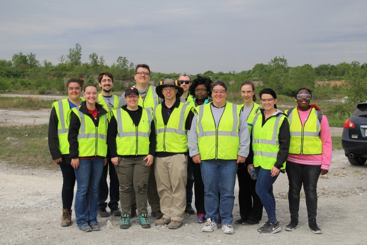 Group photo of all students, staff, and faculty involved in the pipe bomb experiment.